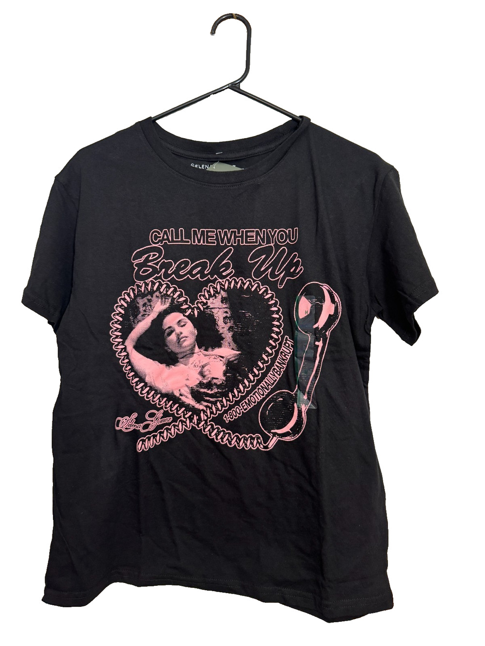 Selena Gomez Women's Call Me When You Break Up Short Sleeve T-Shirt M Black